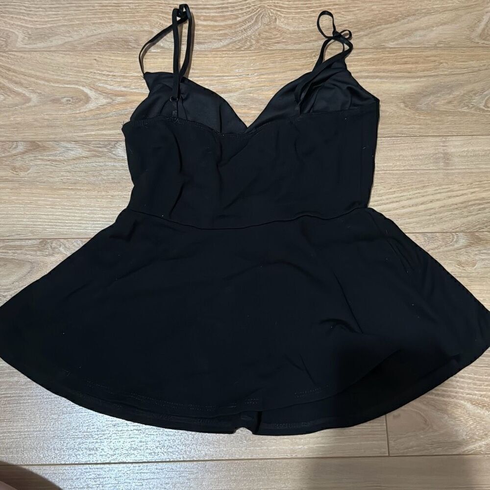 Mikey And Joey Black Peplum Top Size Small - image 5